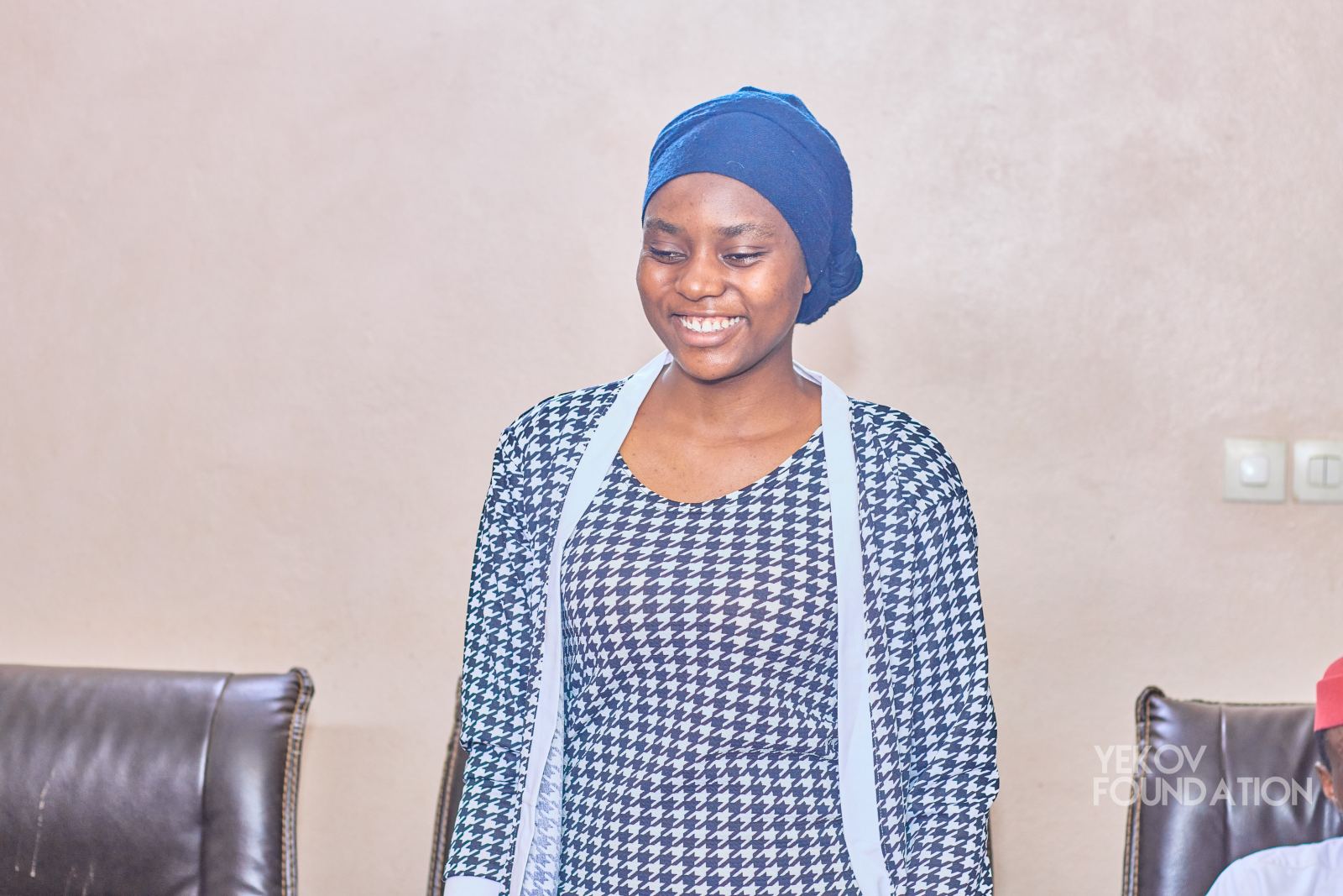 Lukong Anne, software engineer and Women in Tech advocate, speaking at the launch